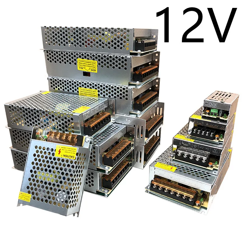 

12 Volt Power Supply AC DC 1A 2A 3A Converter 220V 12V Transformer 220V to 12V Impulse Power Block Switching Power Supply SMPS