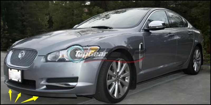 Дефлектор губ бампера для Jaguar XF 2007 ~ 2020 передняя юбка спойлера фанатов TopGear