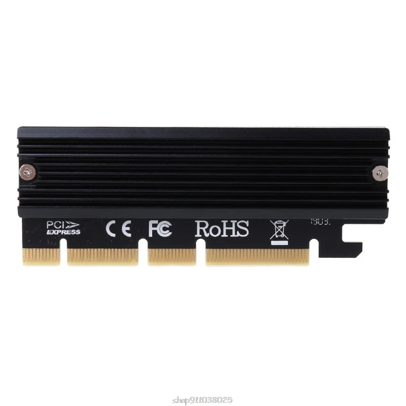 

PCI Express 3.0 x16 to PCIe-based NVMe and AHCI SSD Adapter Card with Heat Sink for M.2 (NGFF) Form Factor Accessories D15 20