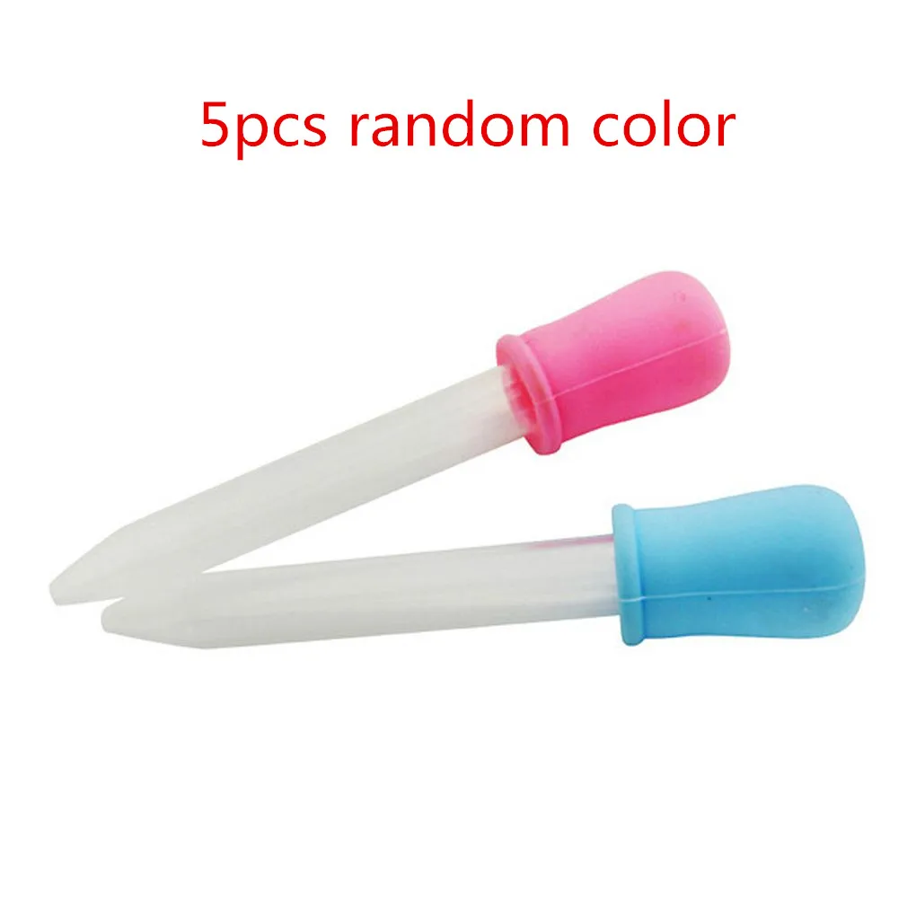5pcs random color 1 шт./2 шт./3 шт./4 шт./5 шт. детская медицина Пипетка для новорожденных Пипетка для кормления лекарственная жидкая пипетка случайный цвет - Цвет: 5pcs random color
