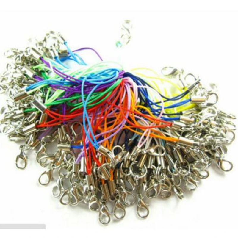 100 шт. разноцветные ремешки для мобильного телефона|key ring charms|bag keychainkey chains key rings |