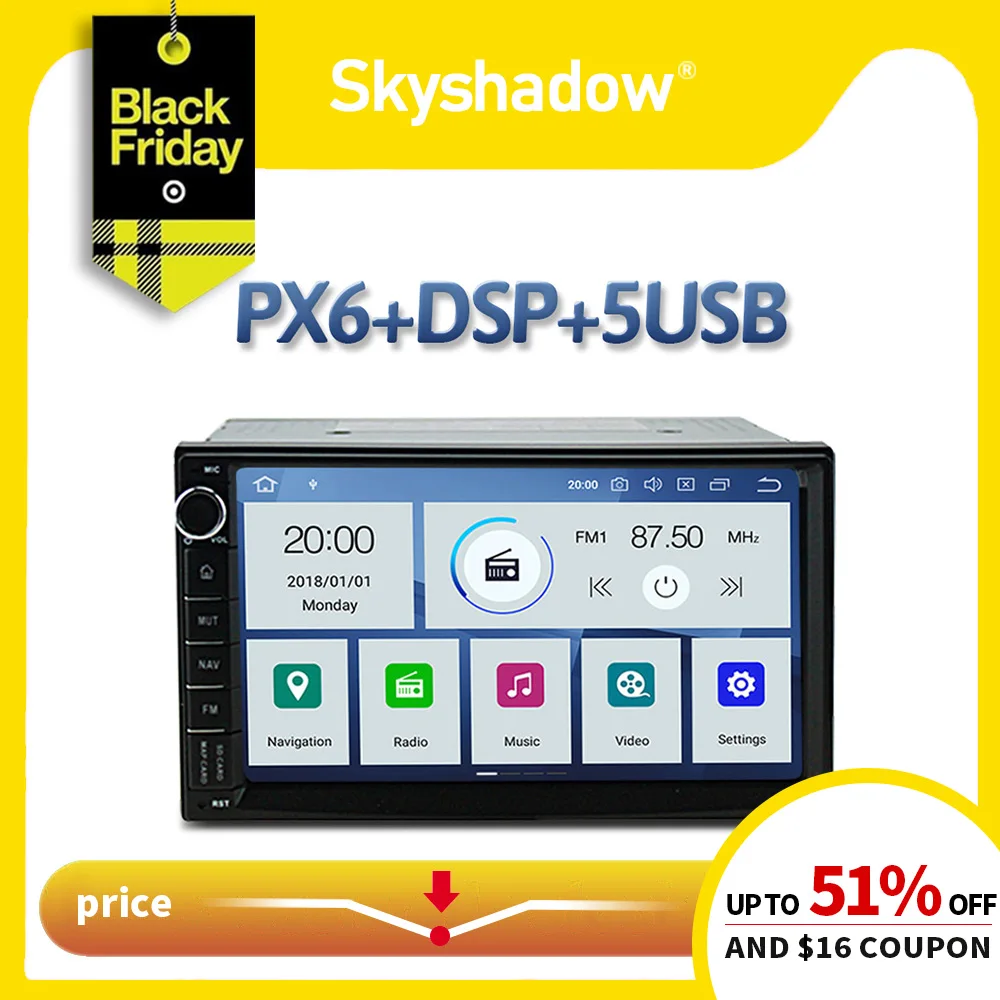 DSP PX6 ips Android 9,0 4 Гб+ 64 Гб радио gps навигационная карта Bluetooth Wifi Автомобильный DVD мультимедийный плеер 2 Din для Nissan Универсальный