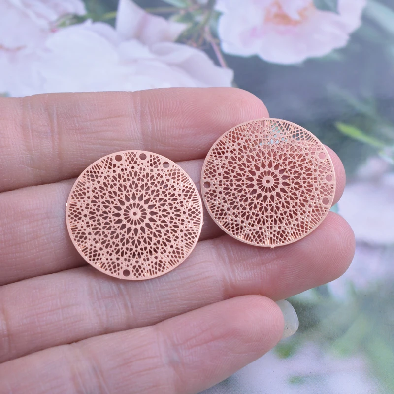 Филигранные подвески для ювелирных изделий сделай сам круглые коннекторы