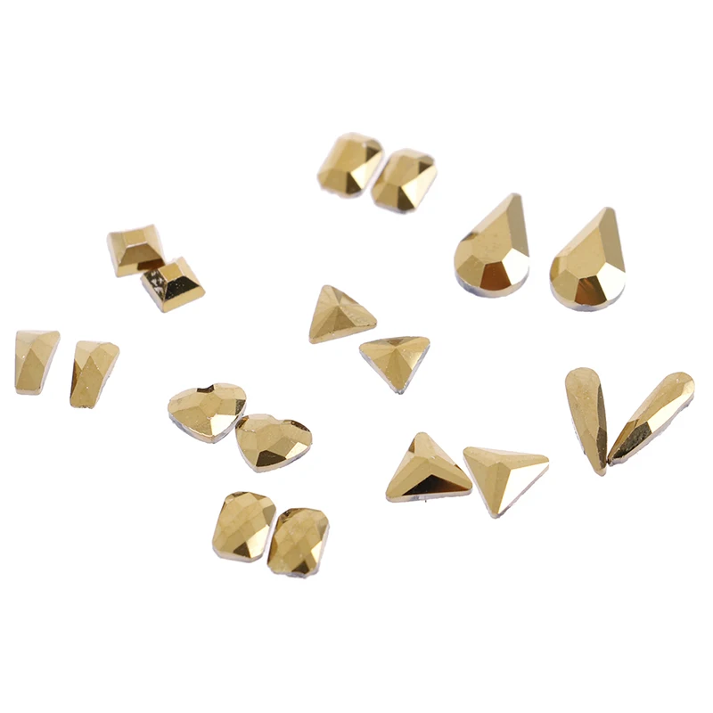 20 шт Золото Ретро дизайн стеклянные стразы кристаллы для ногтей алмаз СТРАЗА под