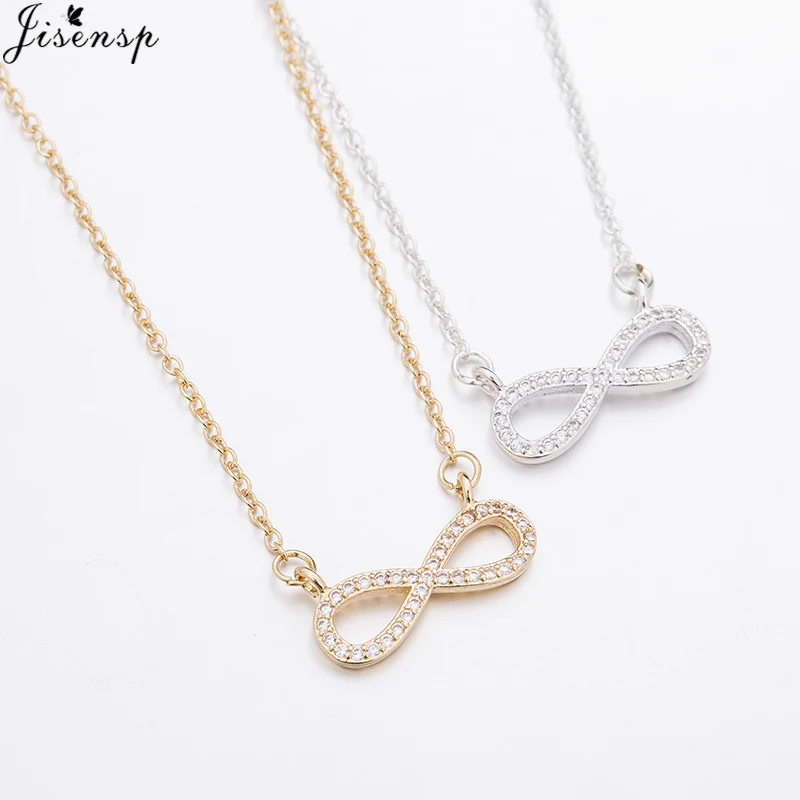 Цепочка-ожерелье Jisensp Женская с кулоном в виде цифры 8 | Украшения и аксессуары
