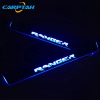 captah trim pedal led car light door sill scuff plate pathway dynamic streamer welcome lamp for ford ranger 2014 2016 waterproof