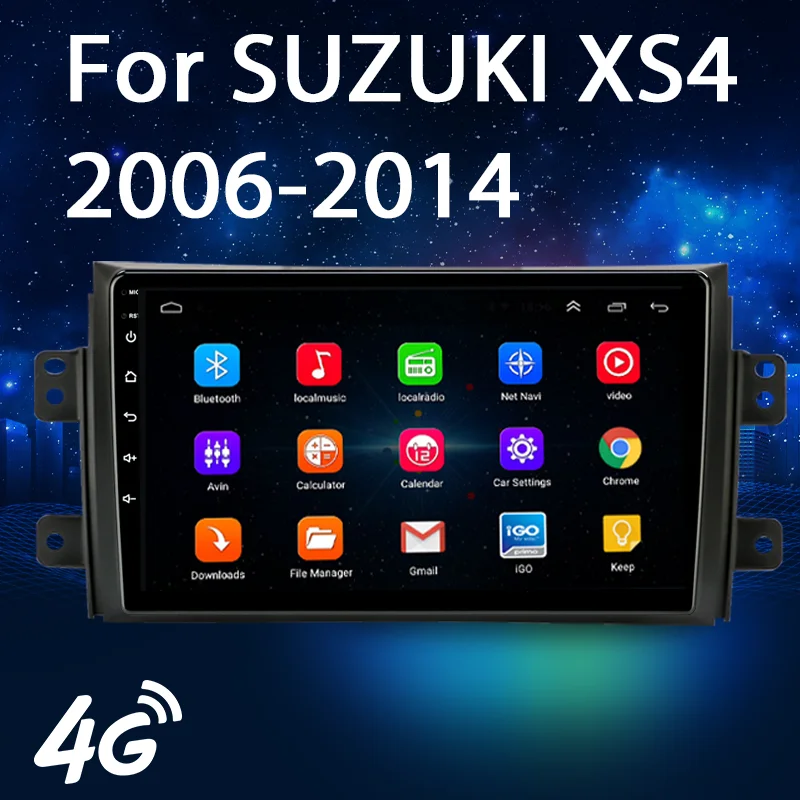 

Автомобильный мультимедийный плеер, 2DIN, 4G WiFi, Android 10, DVD, радио, аудио, GPS-навигация для Suzuki SX4 2006-2014 carplay, автомагнитола, стерео