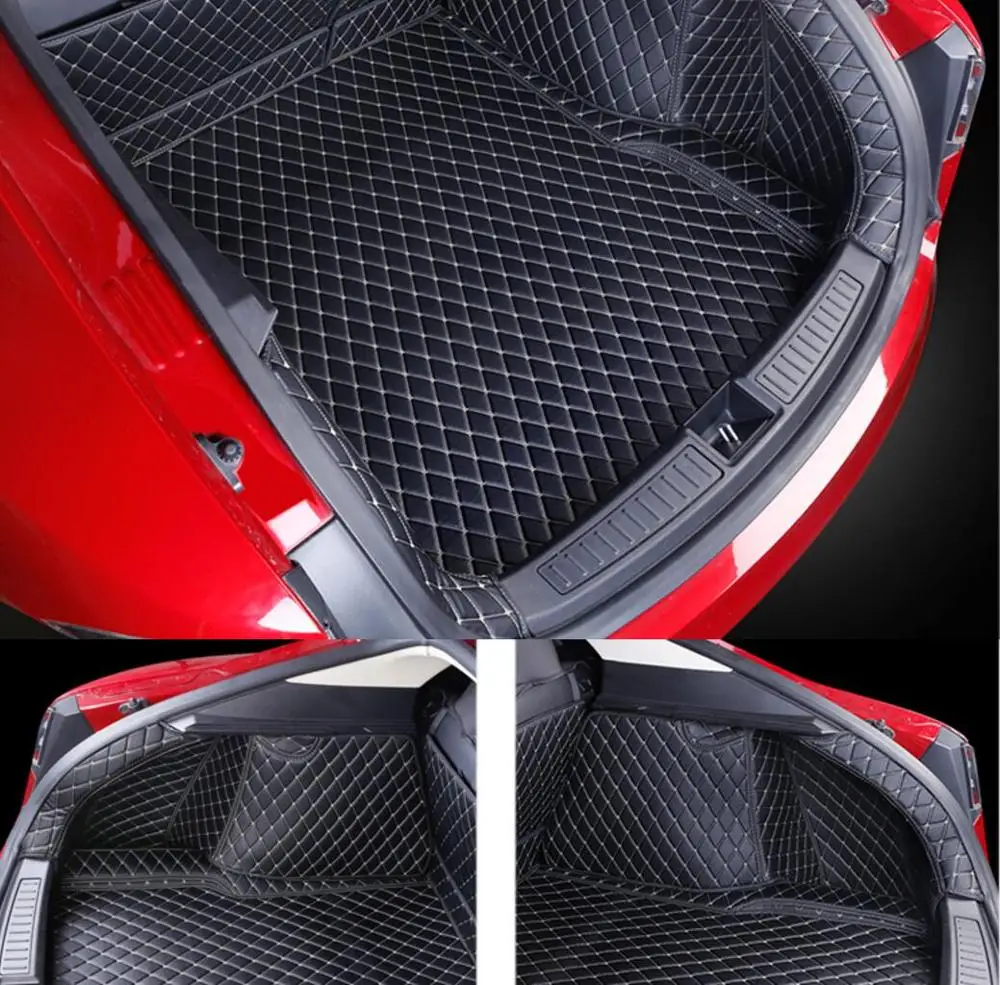 fiber leather car trunk mat for Tesla Model S 2012 2013 2014 2015 2016 2017 2018 2019 2020 car accessories