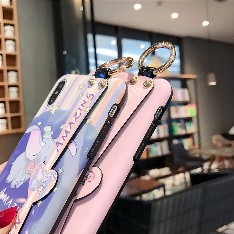 Мультяшный чехол для телефона Dumbo для iPhone 11 Pro Max XR XS Max X милый силиконовый ремешок для пары чехол для iPhone 7 8 6 6S Plus Coque
