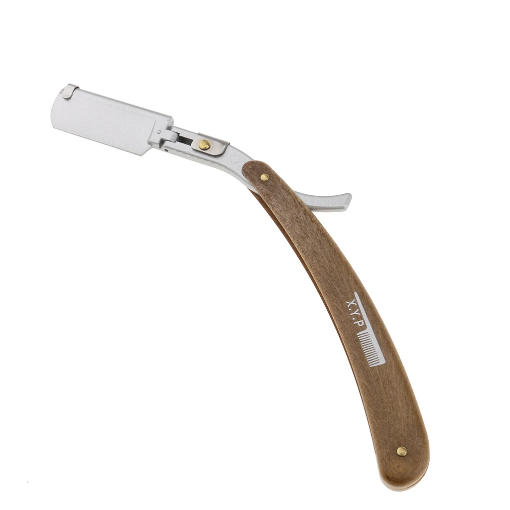 Складной сплава деревянной ручкой парикмахерские Для Мужчин's прямого кроя