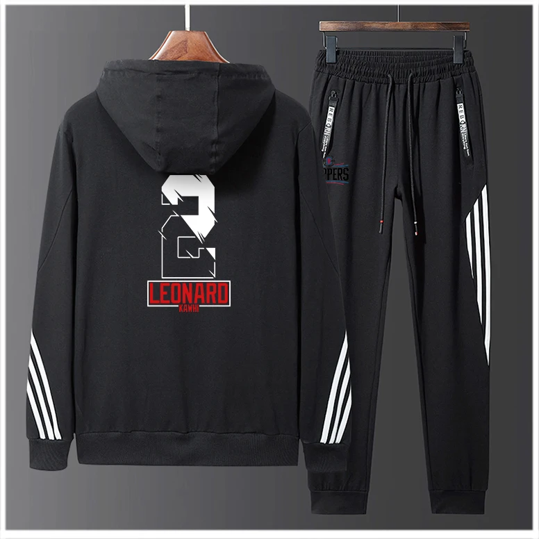 

Mens New American Basketball Jersey Clothes #2 Paul Leonard Clippers Cool Loose Sweatshirt Hoodies Jacket Two Piece Set Zipper