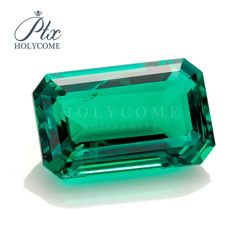 

Shinning Lab created moissanite stones 8*6mm green moissanite