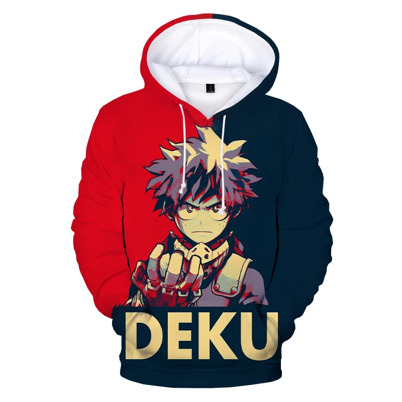 

Новинка, забавные толстовки с капюшоном My Hero Академия Deku, свитшоты для мужчин и женщин, детские пуловеры, уличная одежда в стиле Харадзюку, т...