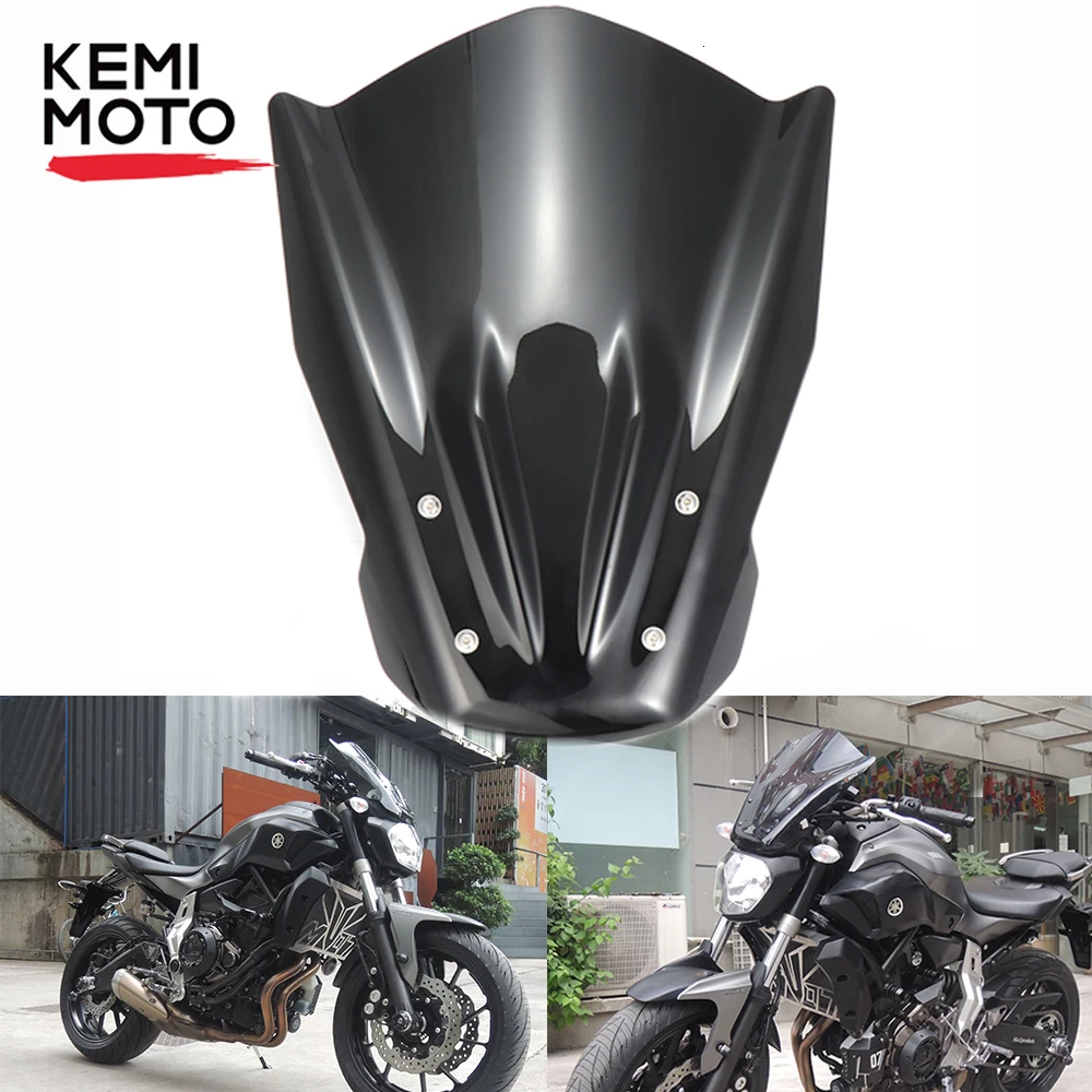 Лобовое стекло для YAMAHA MT07 KEMiMOTO лобовое с монтажным кронштейном MT 07 2014 2015 2016 2017 FZ FZ07
