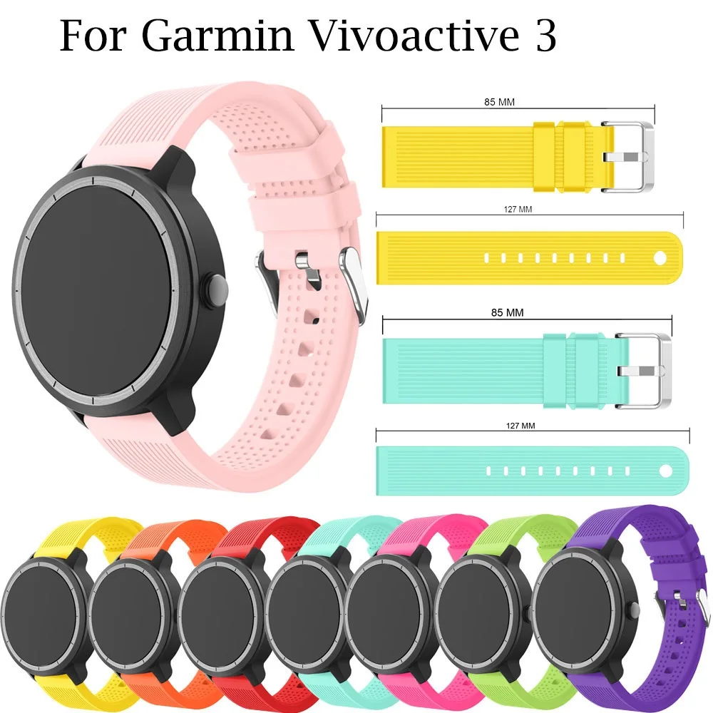 Красочный мягкий силиконовый ремешок для часов Garmin vivoactive3 vivomove HR Смарт наручные