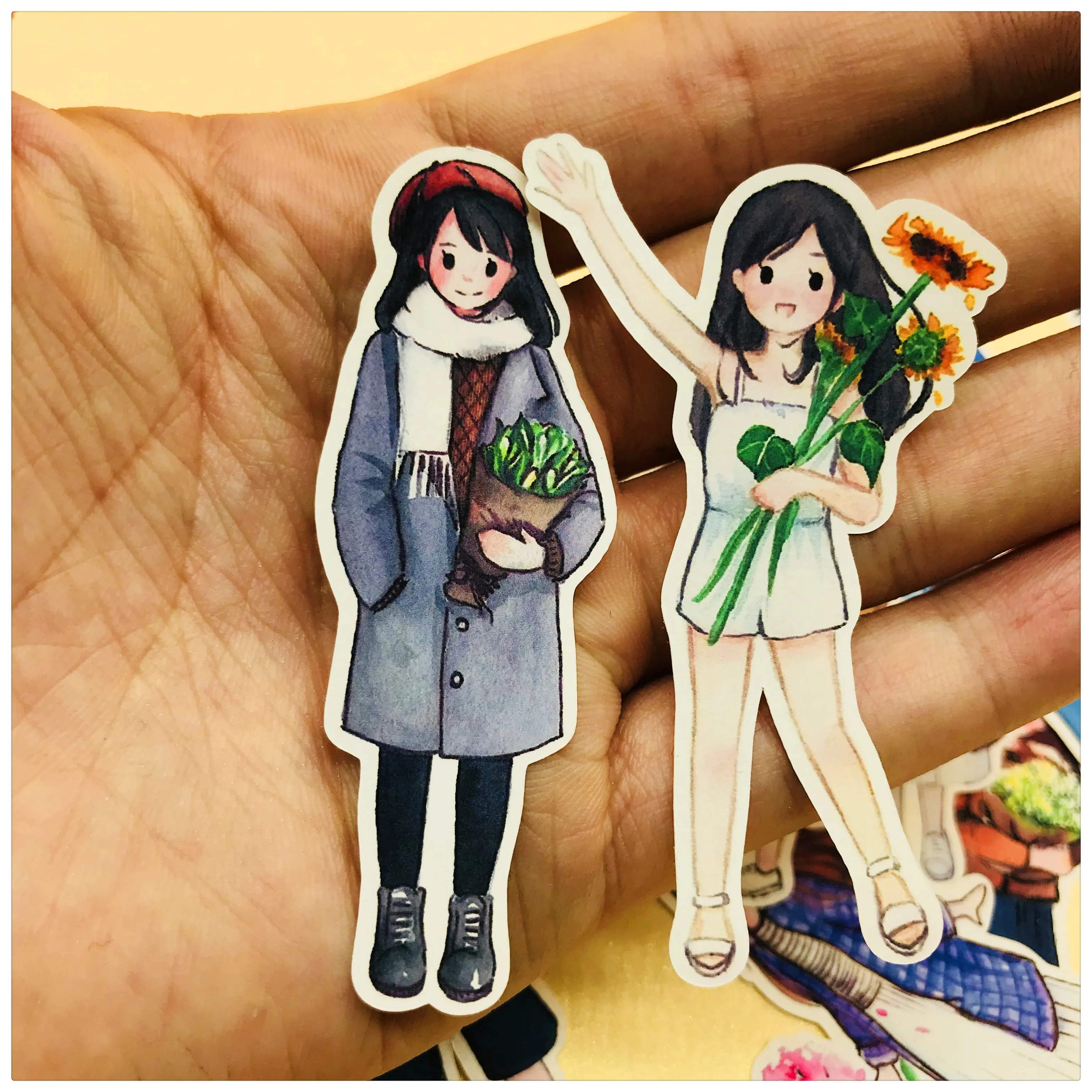 

28pcs cute Girl Sticker stationary papel pegatinas scrapbook japan bedankjes adesivi papelaria criativa stickers kawaii