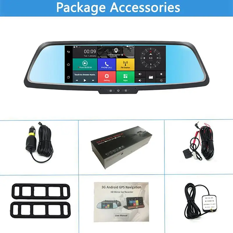 Мода 7 дюймов FHD 1080P Android 5 0 3G и WI-FI GPS навигации автомобиля Dvr Камера с