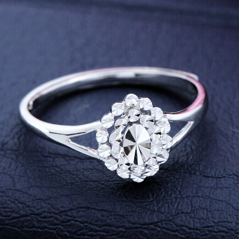 Блестящее Платиновое кольцо PT950 белое Настоящее настоящее золото бриллианты