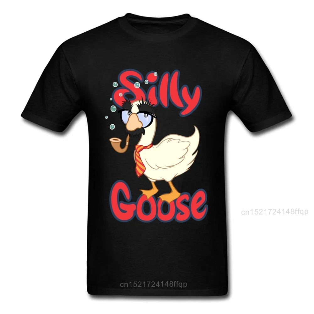 Мужская забавная футболка с надписью Silly Goose футболки рисунком из мультфильма