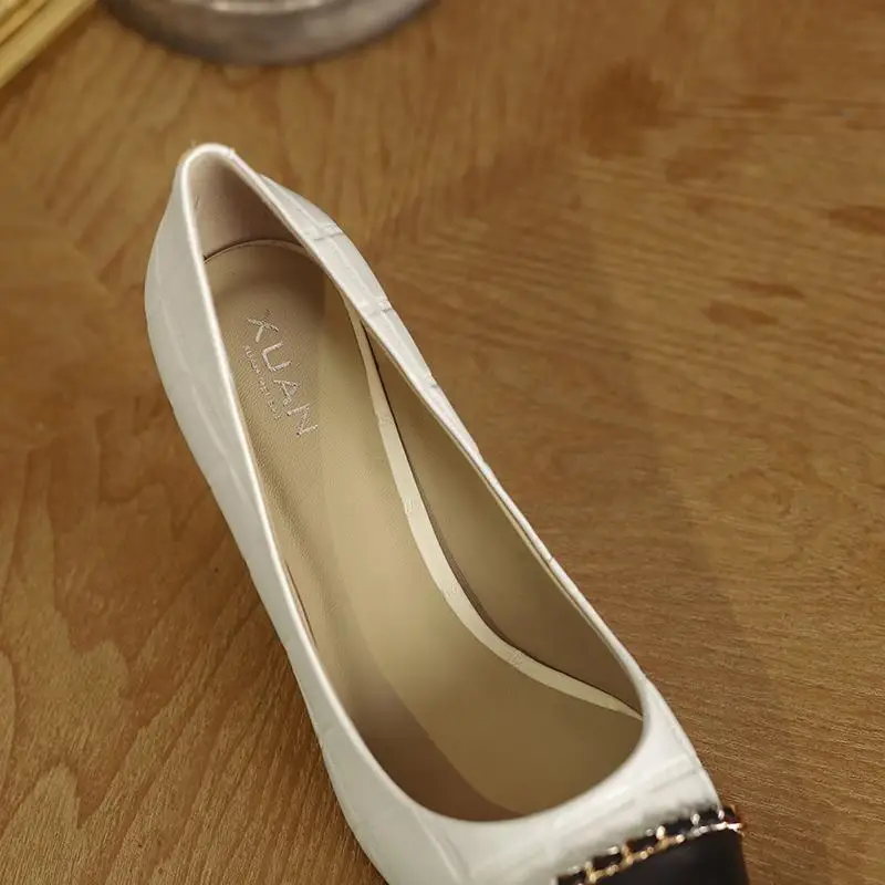 

ALLBITEFO size 34-42 mixed colors design genuine leather women heels shoes fashion stiletto party wedding shoes high heel shoes