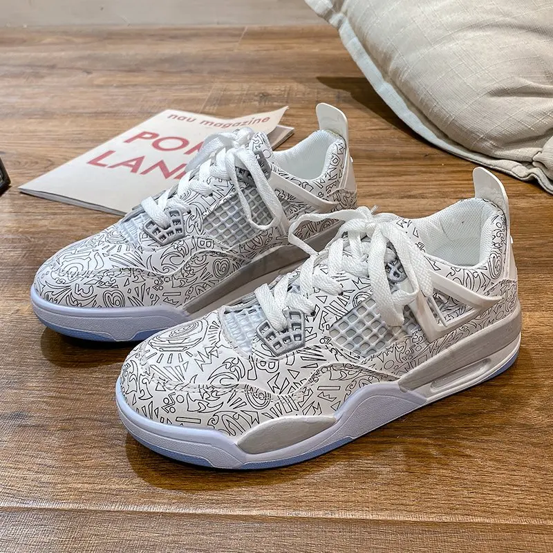 

Graffiti Printing Women Sneakers 2021 Fashion Casual Shoes Woman Breathable Flats Female Platform Sneakers Tenis Feminino