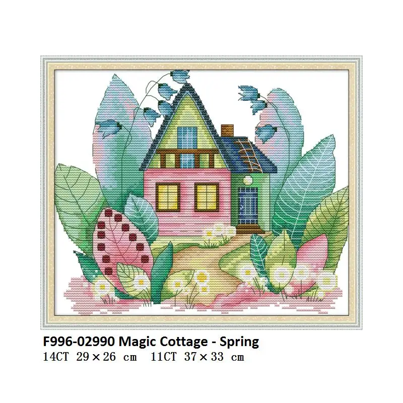 Joy Sunday Magic cabin комбинированная схема вышивки крестом ткань аида холст вышивка DMC набор Счетный крест сшитая рукоделие