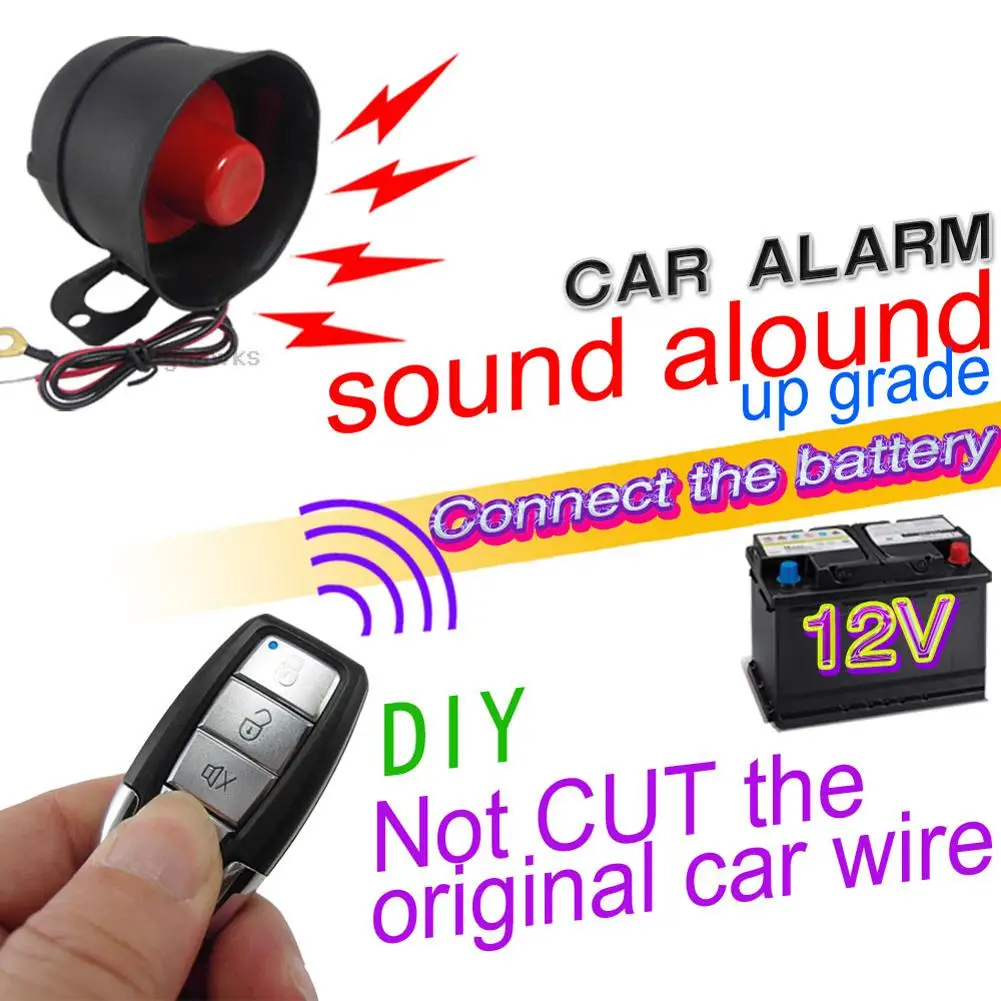 Universal Car Alarm Device-Vibration Device Wireless Remote Control M810-8115 Loud Sound For 12V Motorcycle Truck | Автомобили и