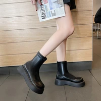 chelsea martin women boots platform shoes ladies shoes heels square toe womens ankle boots snow boots zapatos de mujer