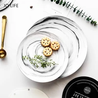 jo life nordic household dinner plate tableware steak dish salad snack ceramic marble plate