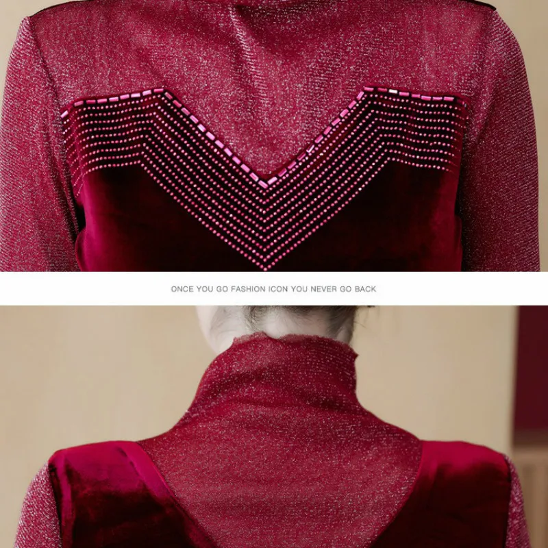 

Fashion 2020 autumn and winter new lace shirt long-sleeved slim high-neck bottoming shirt slimming diamond bottoming shirt women