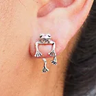 Винтажные серьги серебряного цвета в античном стиле, милые серьги для женщин, девушек, панк, готика, Геометрическая искусственная кожа, ювелирные изделия для вечеринки, подарок