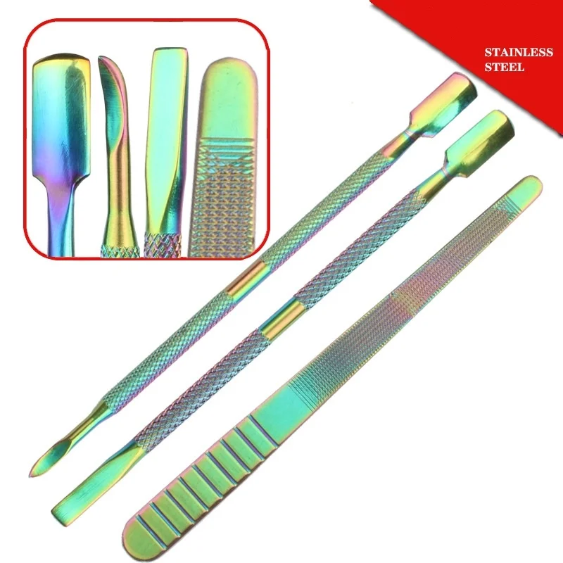 1 шт. розовое золото разноцветные переливающиеся туфли двухсторонний инструмент