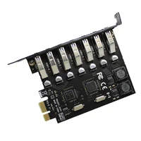 pcie pci e 1 to usb 3 0 hub expansion card 7 ports converter power connector adapter component equipment supplies