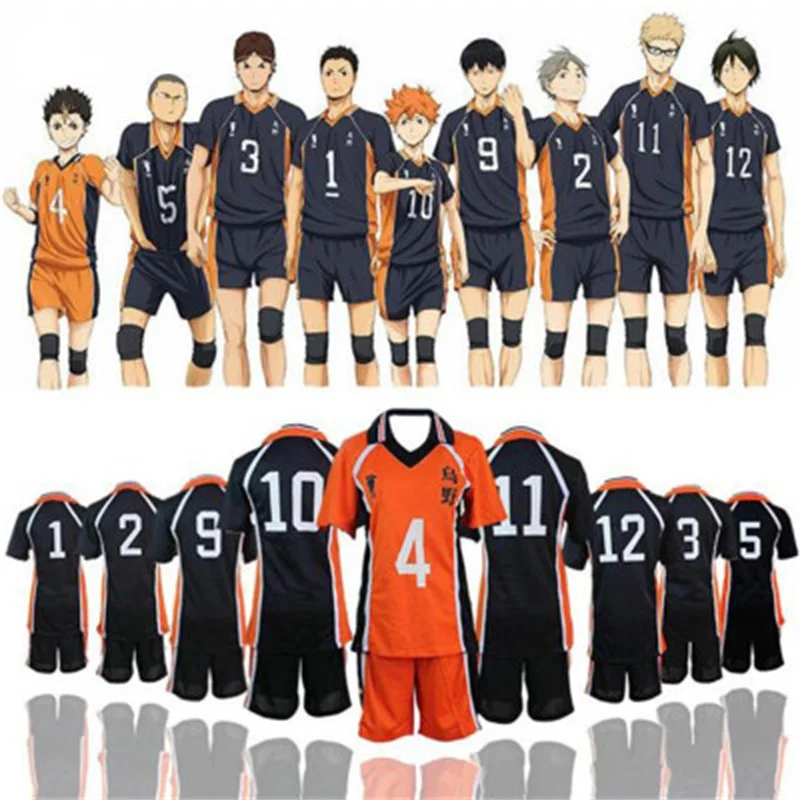 Haikyuu Cosplay Костюм из аниме Karasuno для старшей школы волейбольный клуб Хината Shyouyou