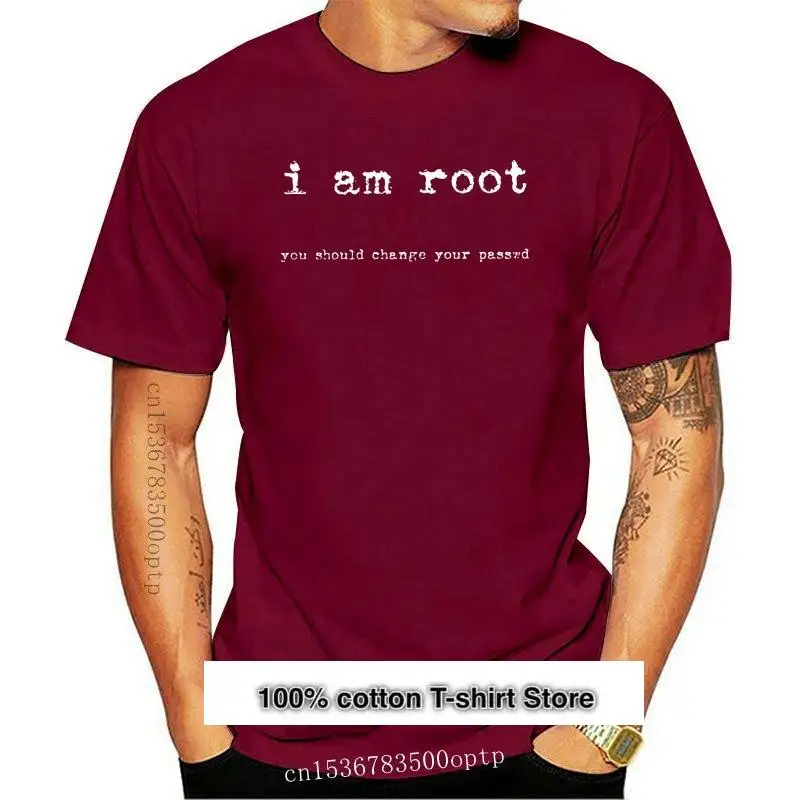 

Camisetas I Am Root para hombre, camisas de algodón, Ubuntu, Linux, Unix, Hacking, ropa de manga corta, gráficas, novedad