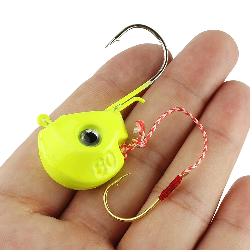 Рыболовные свинцовые крючки джиг приманки со свинцовой головкой и одним крючком