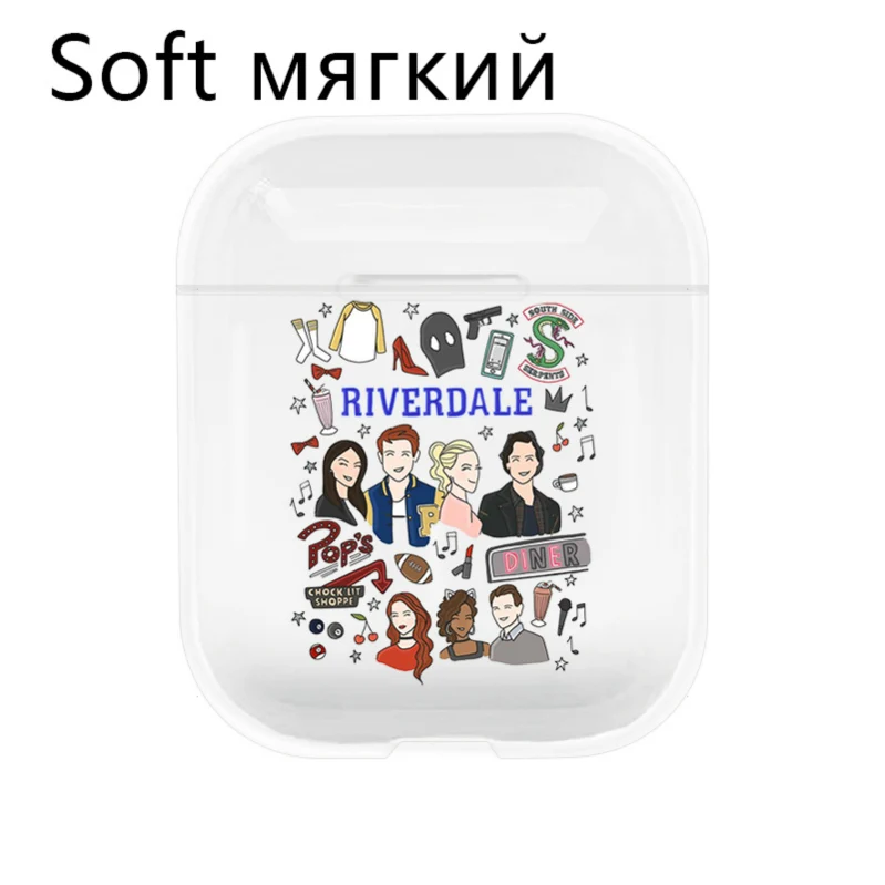 I200716 soft Мультяшный Американский ТВ ривердейл чехол для наушников Защитный чехол для Airpods прозрачный мягкий чехол для Apple Airpods зарядка сумки - Цвет: I200716 soft