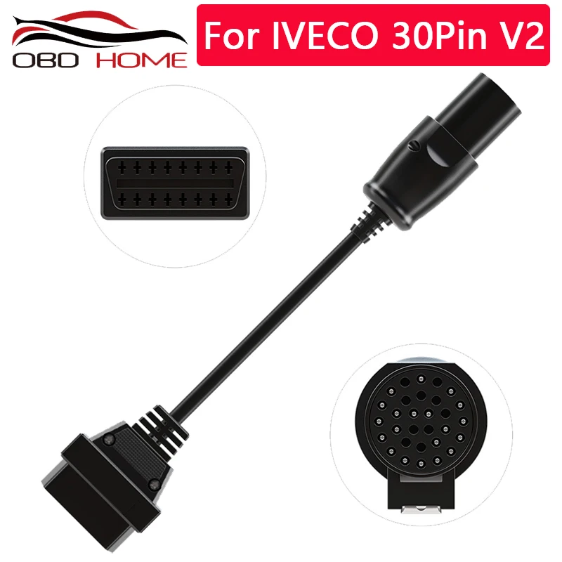 Адаптер OBD для грузовика IVECO переходник с 30 pin на 16 мама OBD2 |