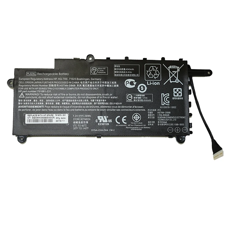 Аккумулятор для ноутбука GZSM PL02XL hp PAVILION 11 N X360 SERIES HSTNN LB6B TPN C115 751681 421
