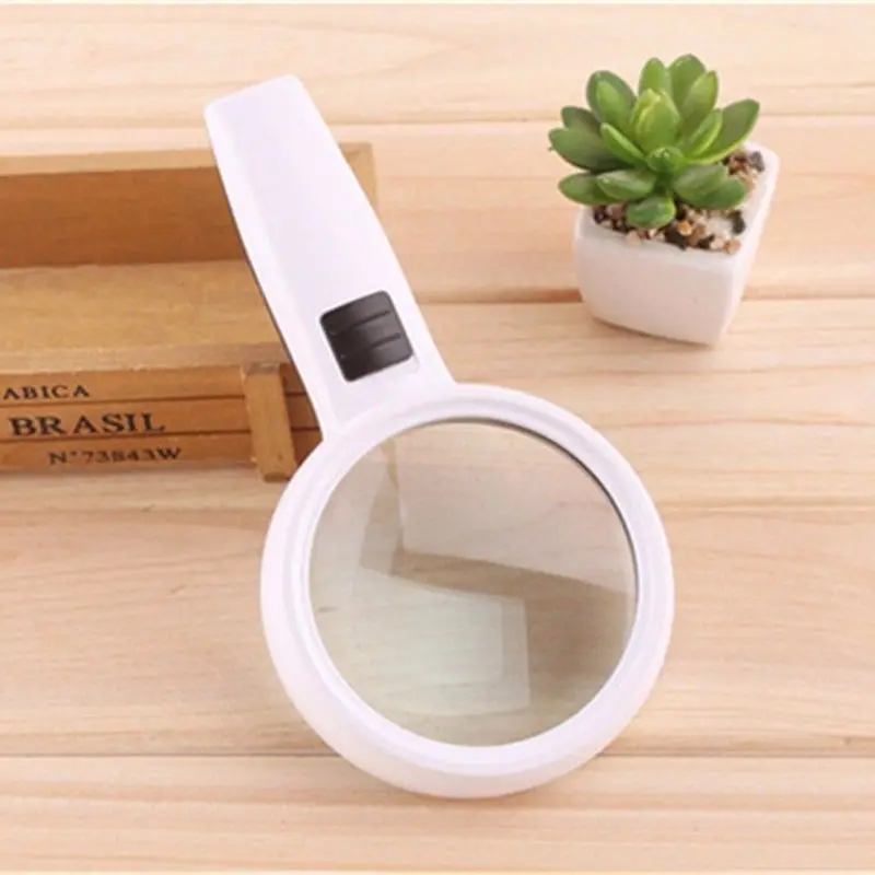 Большая Карманная Лупа светильник 10X 30X переносная подсветка для чтения|Лупы| |