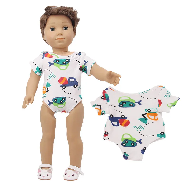 

Cute Overall Outfit Clothes for 18" 43cm American Girl BJD Reborn Baby Doll Accessories Pajamas Tops Trousers Dress Suit
