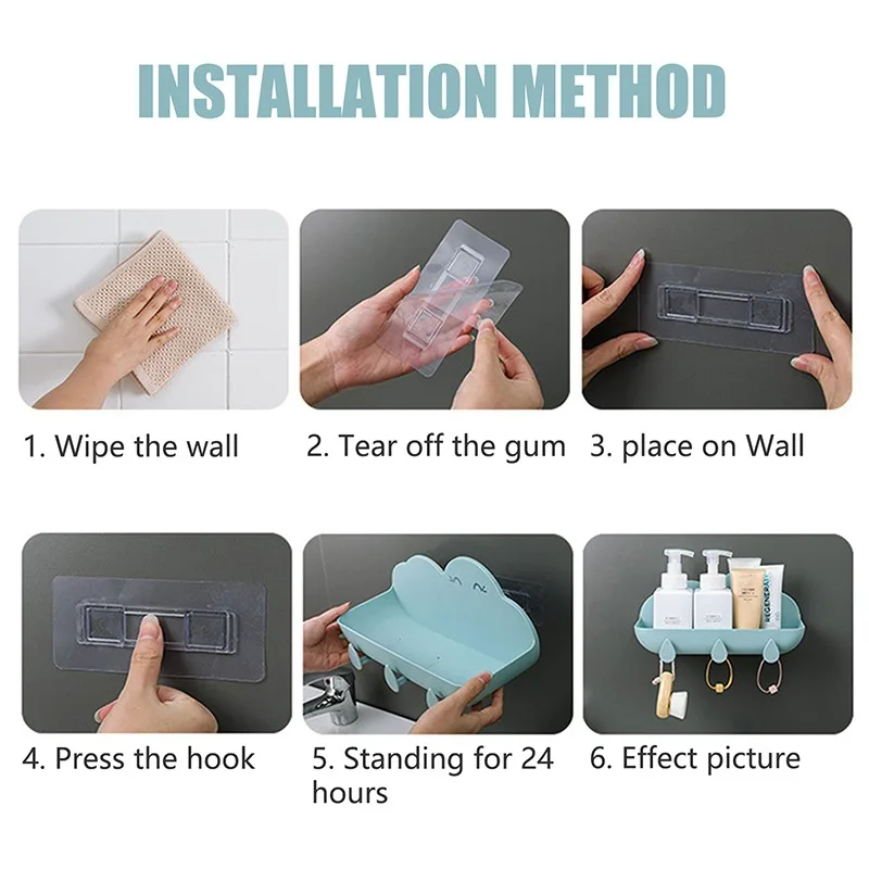 

Bathroom Shelf Organizer Storage Rack Cloud Bathroom Kitchen Wall-Mounted Multifunctional Storage Box Soap Holder Accessories