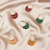 bohemia geometric earrings vintage delicate joker earrings fashion irregular color stud earrings for women nightclub jewelry