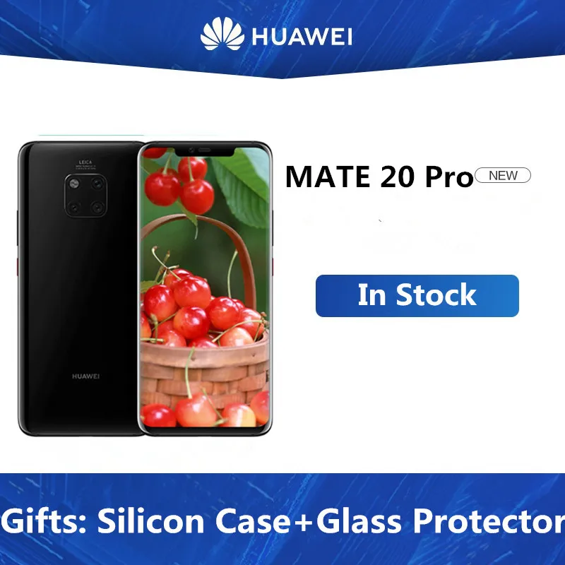 Мобильный телефон HuaWei mate 20 Pro 4G LTE Kirin 980 Android 9,0 6,3" 3120x1440 8 Гб ram 256 ГБ rom МП IP68 NFC