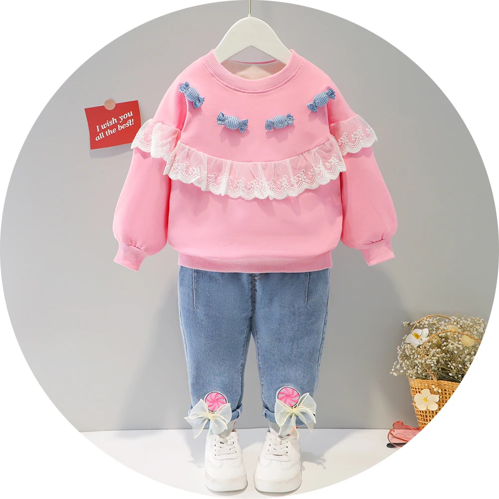 Одежда для девочек новинка на осень и весну модная Стильная хлопковая одежда