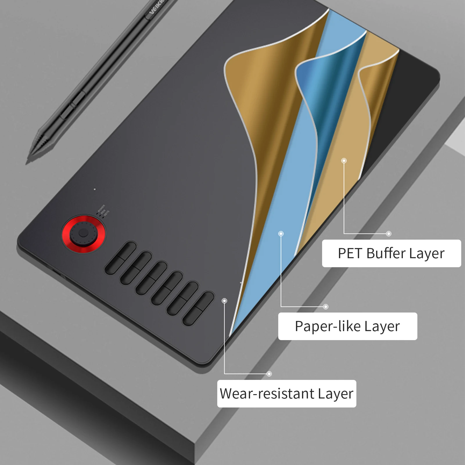 планшет графический для рисования Графический VEIKK A15 Pro 8192 чувствительности ручка