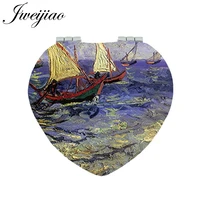 youhaken oil painting by van gogh abstracts photo printing on leather pocket mirror sailboat sea vanity mirror zz104