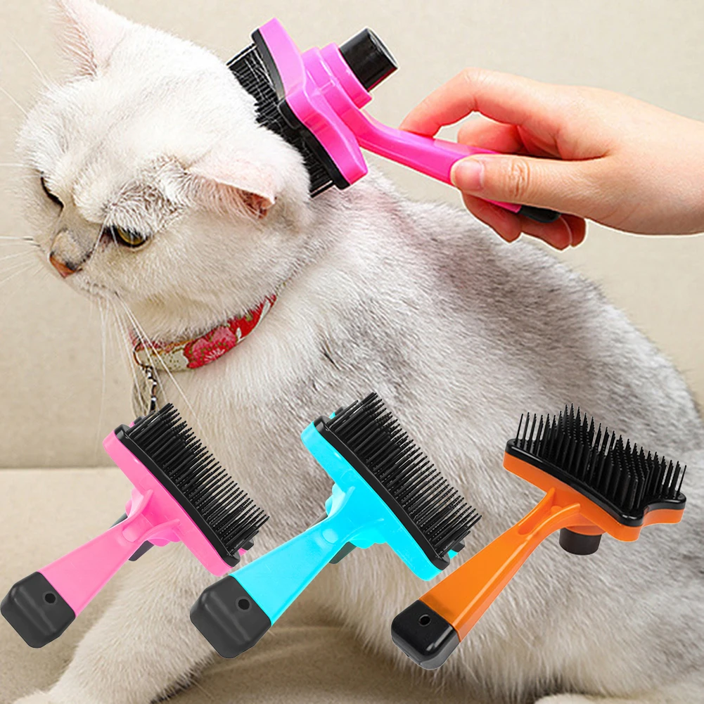 

Щетка для груминга домашних питомцев, пластиковая расческа для щенков, кошек, маленьких собак