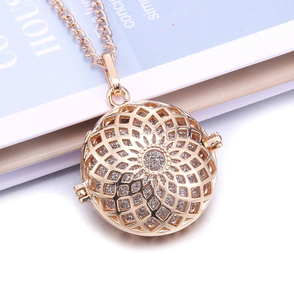 Ожерелье для ароматерапии Золотая элегантность открытый Ароматический диффузор