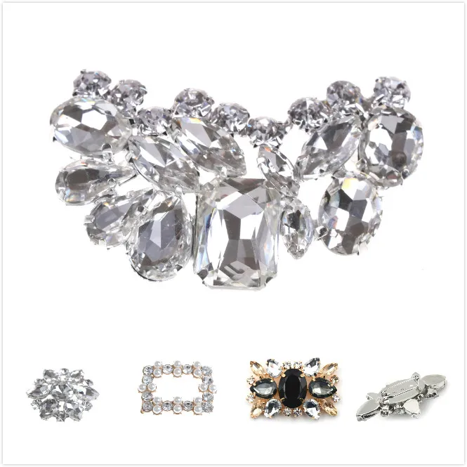 

1PCS Bridal Shoes Rhinestone Clip Buckle Crystal Rhinestones Charm Faux Pearl Shoe Clips Decorative Accessories